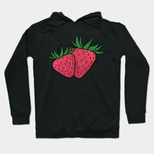 Stawberry hand drawn fruits summer Hoodie